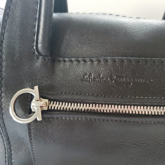 Salvatore Ferragamo mini black leather hand bag - Picture 3 of 7